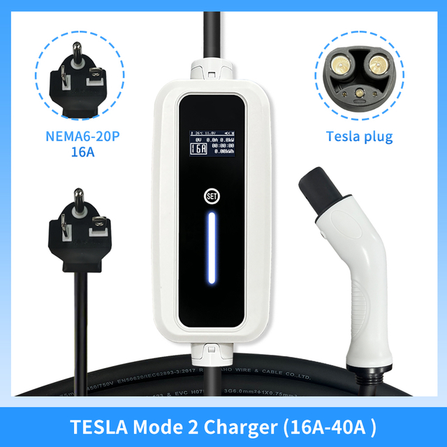 China Level 2 AC Station Tesla Portable EV Charger manufacturers, Level