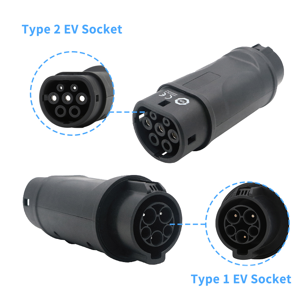 32A Type 1 to Type 2 ev adapter